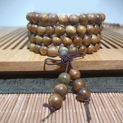 Guofeng 108 Armbänder, Sandelholzperlenarmbänder, verschiedene handgehaltene chinesische Knoten-Rosenkränze m3331293
