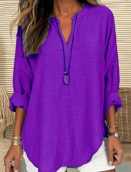 Pull ample à col rond et imprimé pour femme, grande taille, décontracté, T m301359 