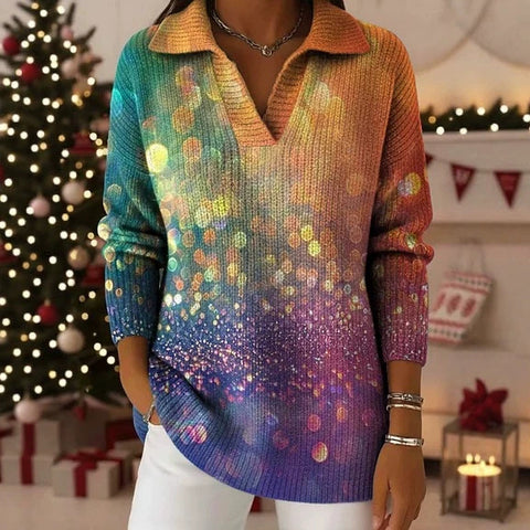 Polo neck sweater loose and thin long sleeve pullover FF303431 03