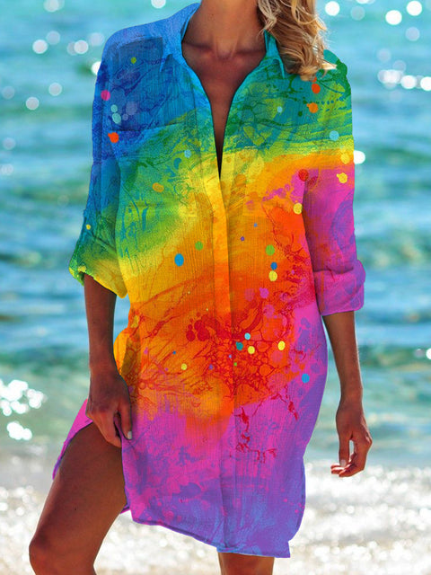 Veste de bikini, maillot de bain, cardigan, chemise de plage imprimée pour femme, m301274 
