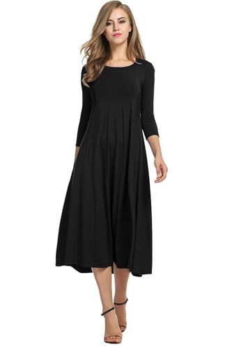 Autumn and winter dress solid color fashion big swing dress m302776