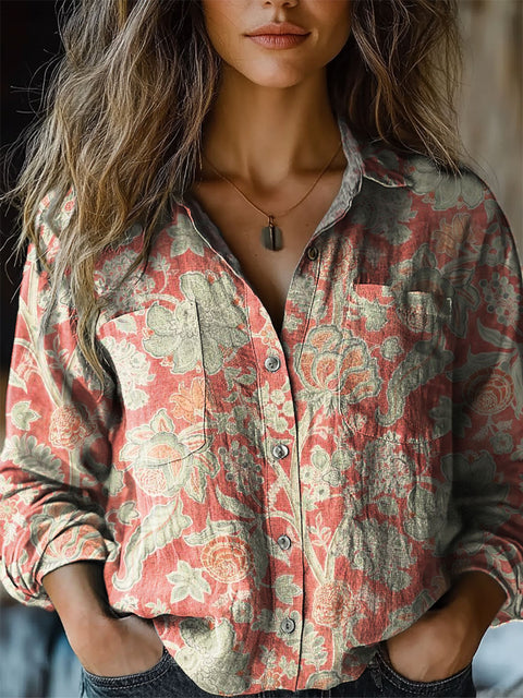 V-neck printed shirt m302770