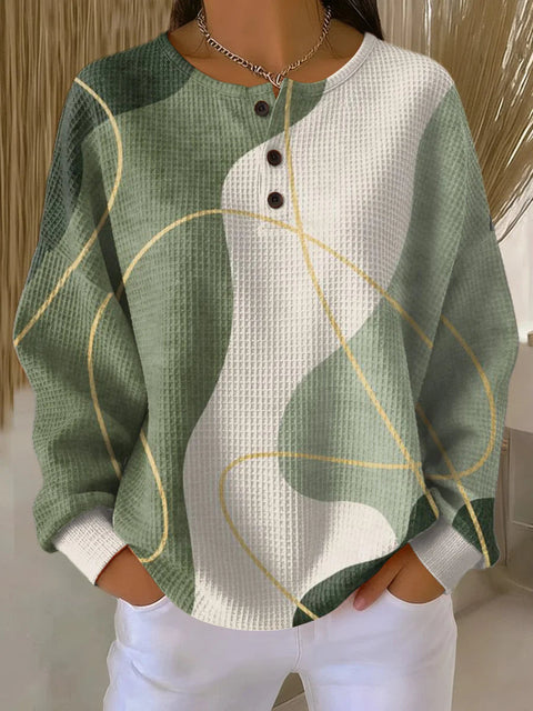 Casual stand-up collar POLO long-sleeved top m302619