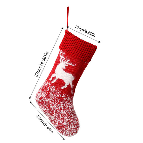 Christmas decoration candy socks embroidery Rudolph Christmas socks children's gift socks gift bag window pendant FF3332058