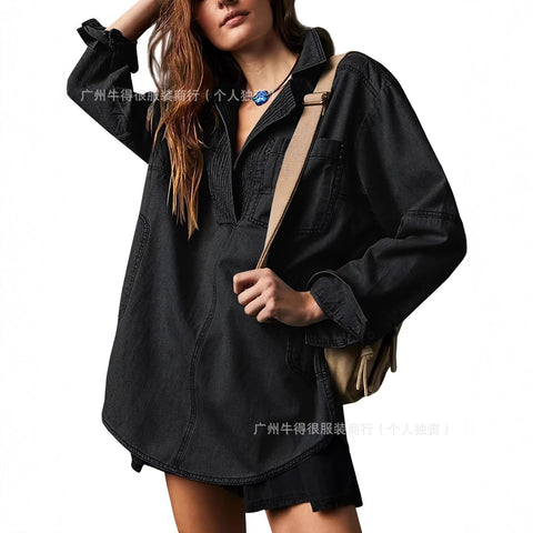 Denim jacket long sleeve jacket FF303255
