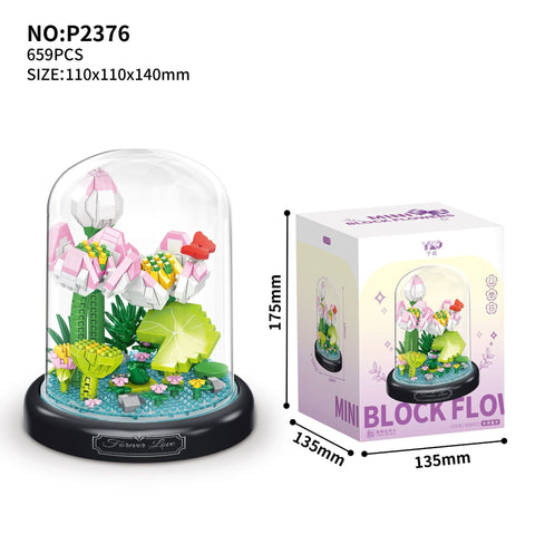 Neues Montage-Baustein-Blumenstrauß-Mikrokorn-Rosen-Sonnenblumen-Ornament M3330979 