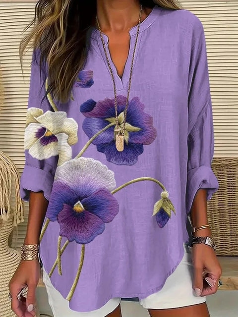 Pull ample à col rond et imprimé pour femme, grande taille, décontracté, T m301359 