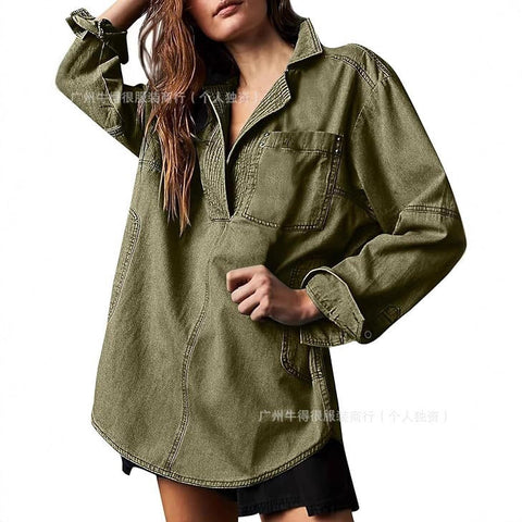 Denim jacket long sleeve jacket FF303255