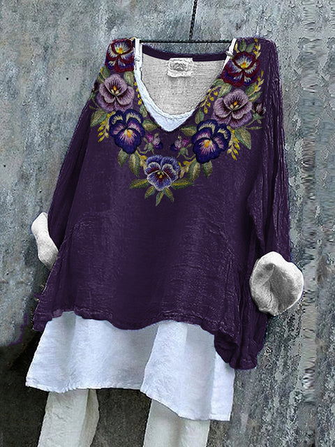 V-neck single piece long sleeve 3D digital printing m301043