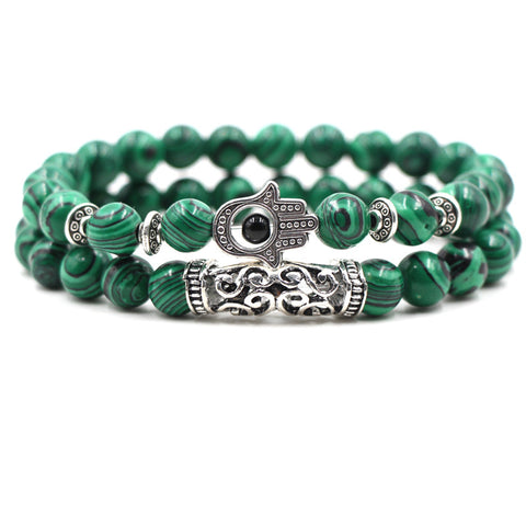 Elastisches Armband aus schwarzem Gallenstein, Totenkopf-Anhänger, natürliches Türkis, Tigerauge, Quaste, Kristall, Vulkanstein, Perlenarmband m3331320