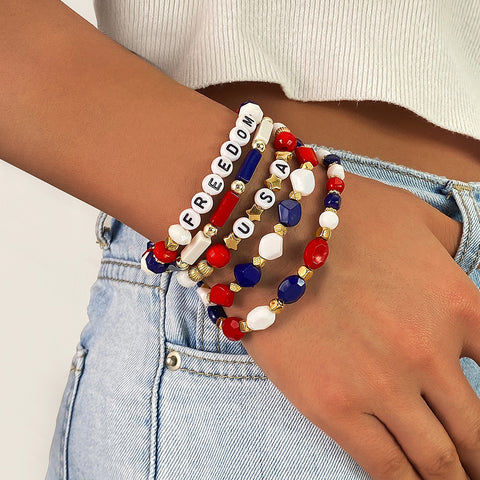 Bracelet USA American flag election holiday party commemorative patriotism bracelet m302600