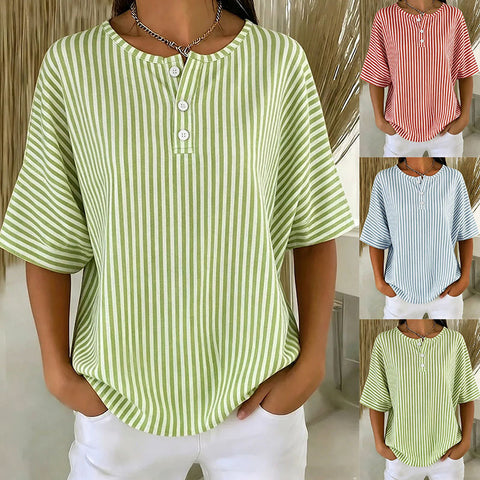 Ladies print European and American casual short sleeve m302714