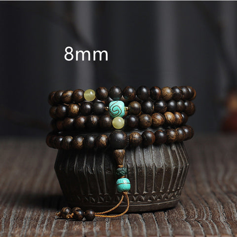 Nha Trang Adlerholzarmband 8mm108 Buddha-Perlen Herren- und Damenarmbänder DIY Türkis-Jaspis-Accessoires einfache Atmosphäre m3331318