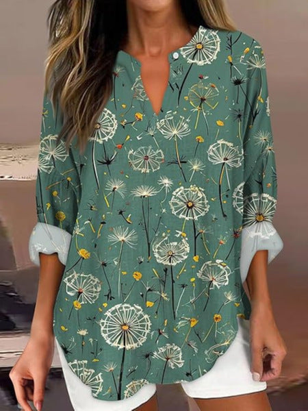T-shirt ample à col ras du cou pour femme, imprimé floral 3D, mode féminine, m301357 