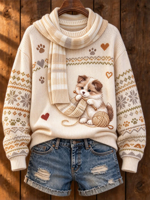 Huacai woolen sweater women sweater cartoon digital printing FF303420