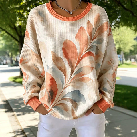 Crew neck sweater women's casual loose pullover women's top foreign trade FF303353
