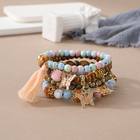 Neues böhmisches Armband, kreatives Quasten-Mehrschicht-Perlenarmband m3331286