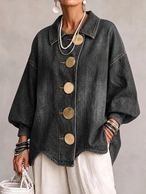 Autumn and winter women's fashion loose lapel long-sleeved jacket FF303445