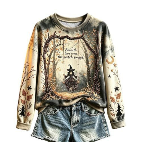 Printed Crew Neck Long Sleeve Casual Cover FF303386