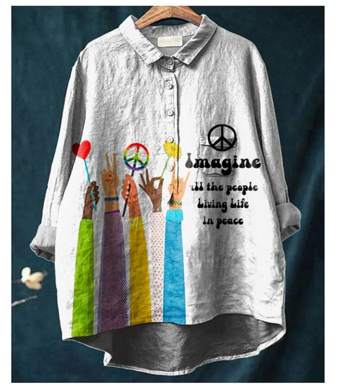 T-shirt ample à col ras du cou pour femme, grande taille, décontracté, imprimé, m301279 