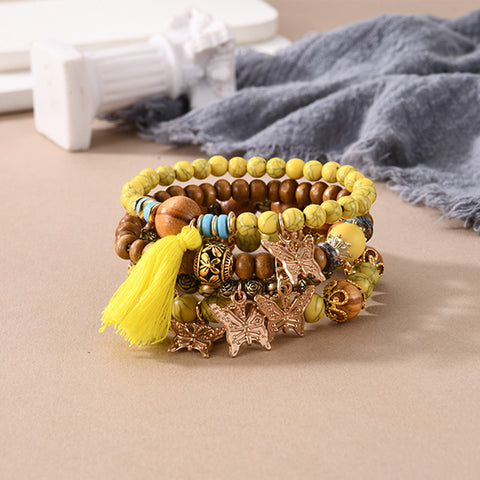 Neues böhmisches Armband, kreatives Quasten-Mehrschicht-Perlenarmband m3331286