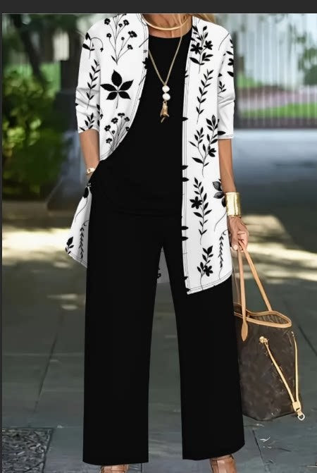 3D printed 3-piece set top vest trousers m302613