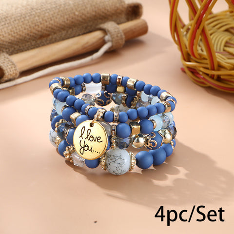 Neues böhmisches Armband, kreatives Quasten-Mehrschicht-Perlenarmband m3331286