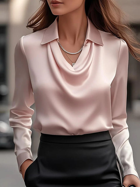 Temperament printing simple swing collar shirt collar women on m302250