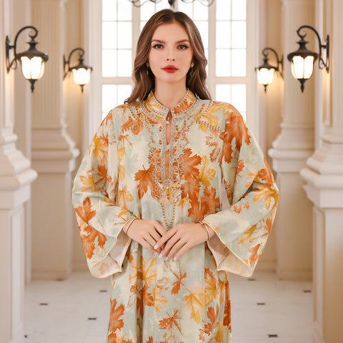 Embroidered fashion women's dress m301178