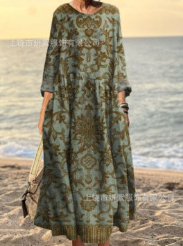 Printed Casual Loose Dress Women FF303188