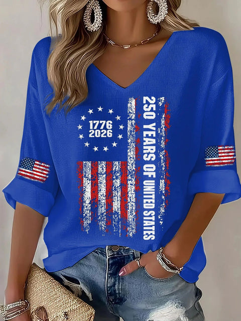 Summer V-neck short-sleeved top 3D digital printing women's casual short-sleeved m302655