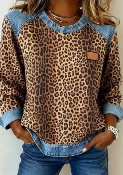 Ethnic style retro round neck women's sweater m302289