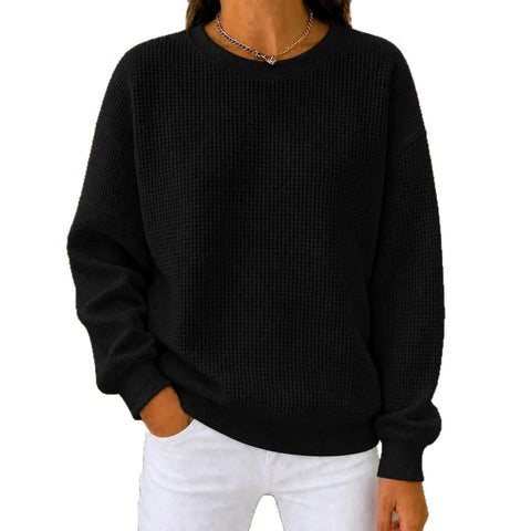 Solid color simple women's top crew neck loose fashion T-shirt m303224
