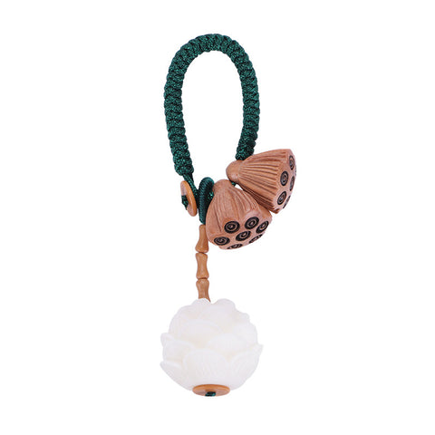 Bodhi lotus car keychain pendant literary, fresh and beautiful small lotus pod pendant m3331259