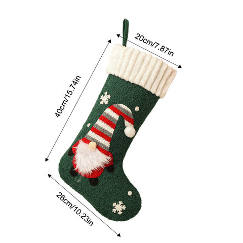 Christmas decoration candy socks embroidery Rudolph Christmas socks children's gift socks gift bag window pendant FF3332058