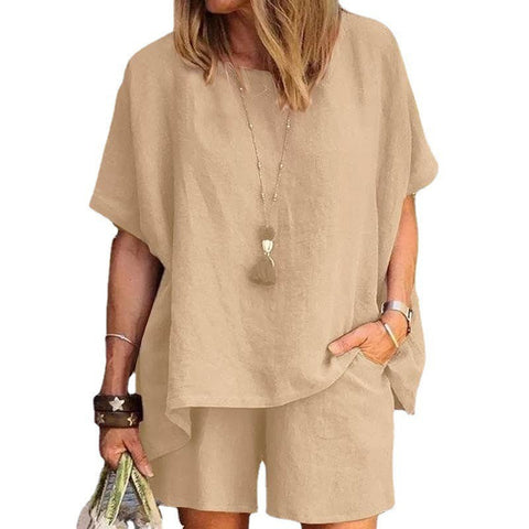 New suit fashion temperament loose short-sleeved shorts two-piece set m301179