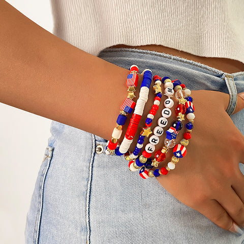 Bracelet USA American flag election holiday party commemorative patriotism bracelet m302600