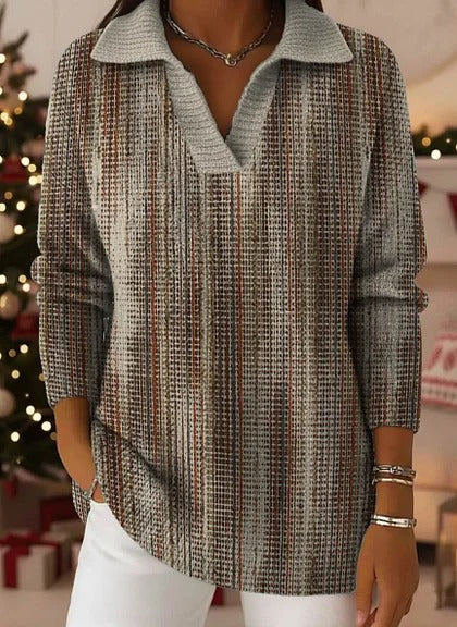 Polo neck sweater loose and thin long sleeve pullover FF303431 03