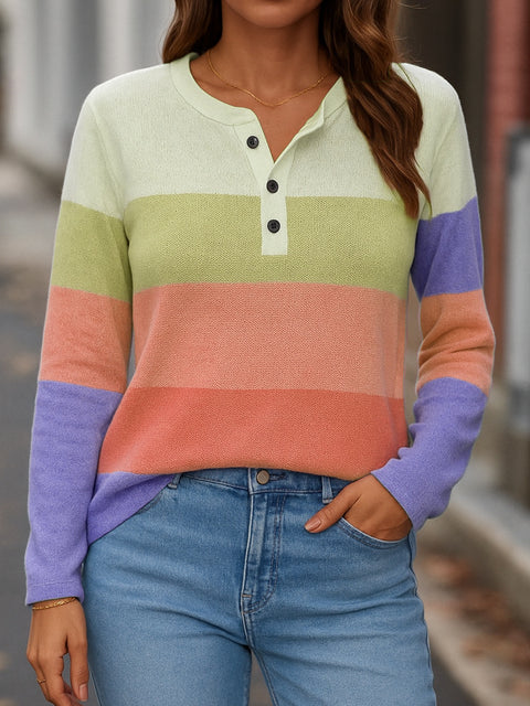 Casual V-neck long-sleeved loose pullover digital printing women's T-shirt FF303119