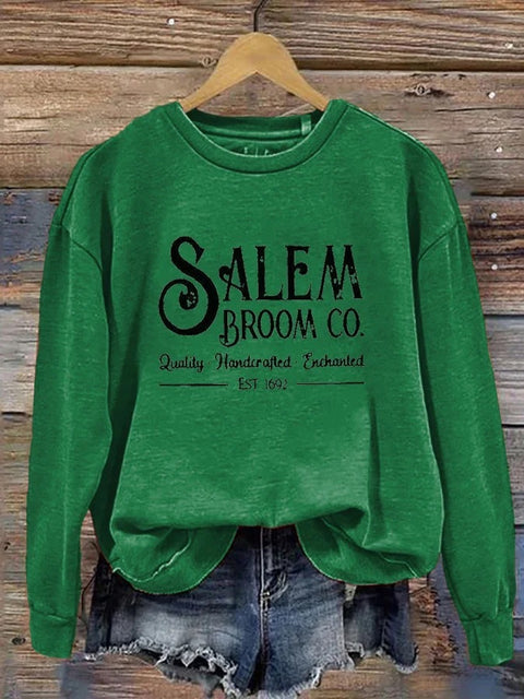 Halloween Printed Shoulder Casual Crew Neck Women's Sweater M800003