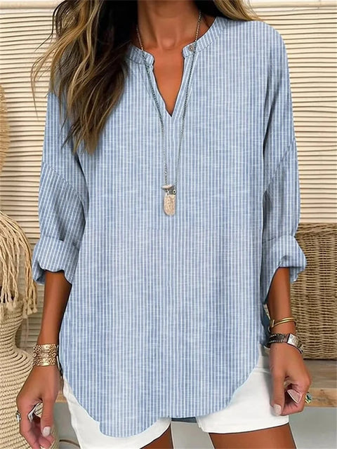 T-shirt à manches longues, imprimé floral, simple et décontracté, m301361-1 