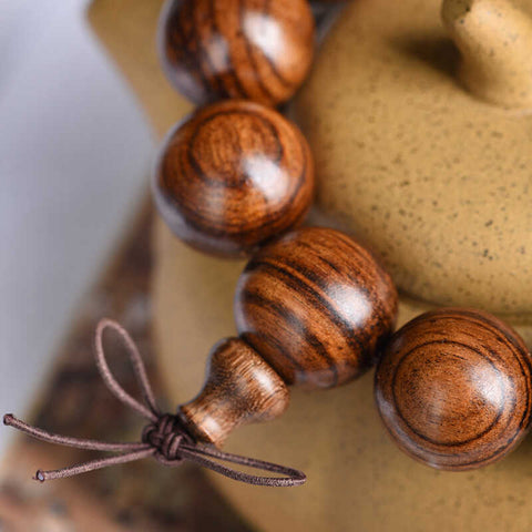 Schwarzes Rosenholzarmband, Holzarmband mit Buddha-Perlen, Herren-Kulturspiel, Buddha-Perlen, Damen-Paarschmuck, Perlen-Rosenkranz, Perlenspiel m3331321