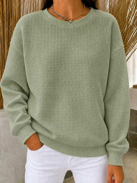Solid color simple women's top crew neck loose fashion T-shirt m303224