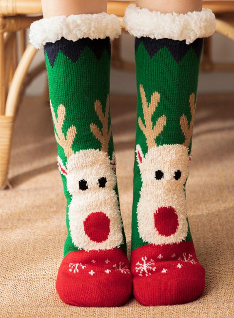Weihnachtsbodensocken, Heimteppichsocken, rutschfeste Socken