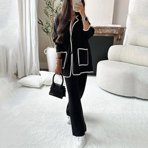 Frauen anzug herbst neue mode lässig lose einfarbig zwei-stück set m301321 