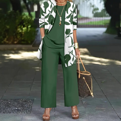 Women's three-piece jacket vest plus pants set m302286