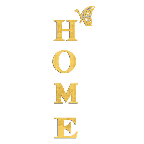 Autocollants muraux miroir stéréo 3D en acrylique avec slogan familial HOME m3330892