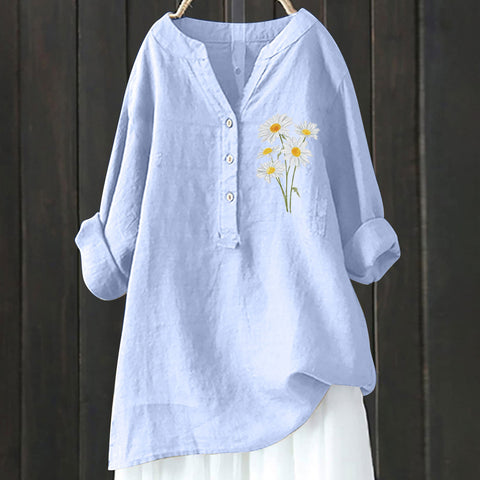 Autumn new long-sleeved comfortable printed fashion versatile shirt m301739