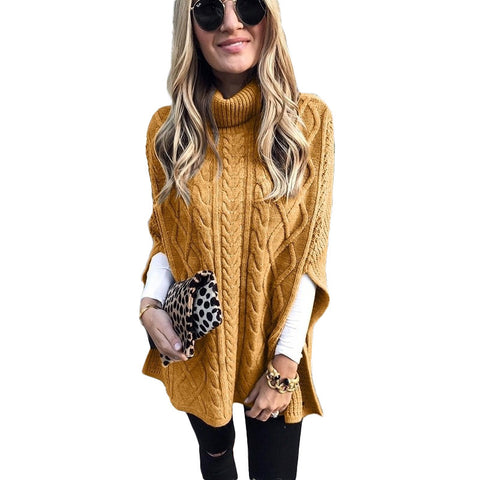 Rollkragenpullover, einfarbig, Street-Hipster-Pullover, lockerer, modischer Pullover für Damen, m300498 