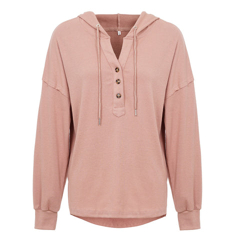 Lockerer, einfarbiger Kapuzenpullover m300956 